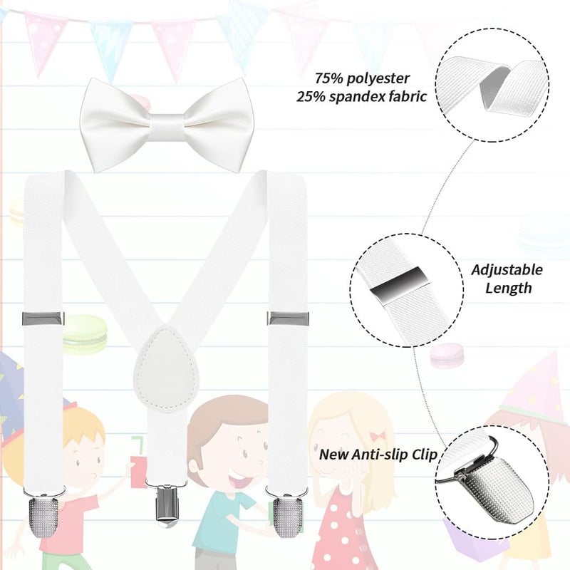 Vexadrix Kids Suspenders & Bowtie Set for Boys Girls 6M-6Y | Birthday Wedding Formal Accessories - Image 3